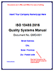 13485:2003 to 2016 Transition Quality Manual and Procedure Package